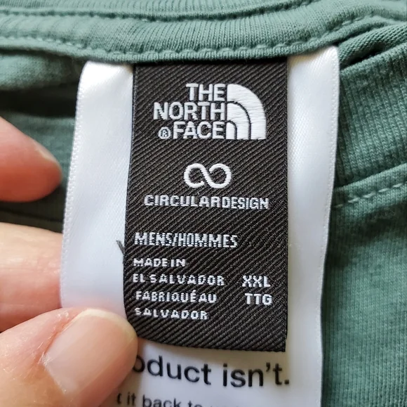 The North Face Green T-Shirt.  Size XXL - Picture 4 of 6